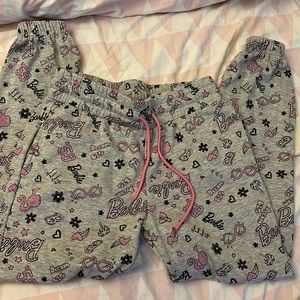 Barbie print grey sweatpants size small